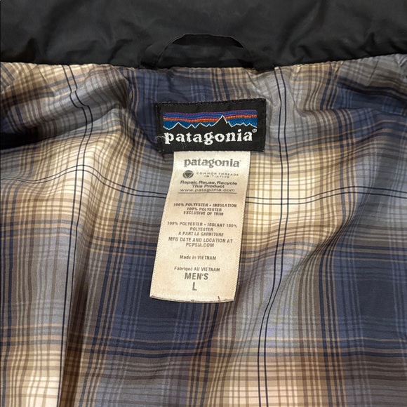 PATAGONIA Men's L Black Polyester Snap Up Shacket Jacket w/Liner Insulated Layer - Picture 3 of 9